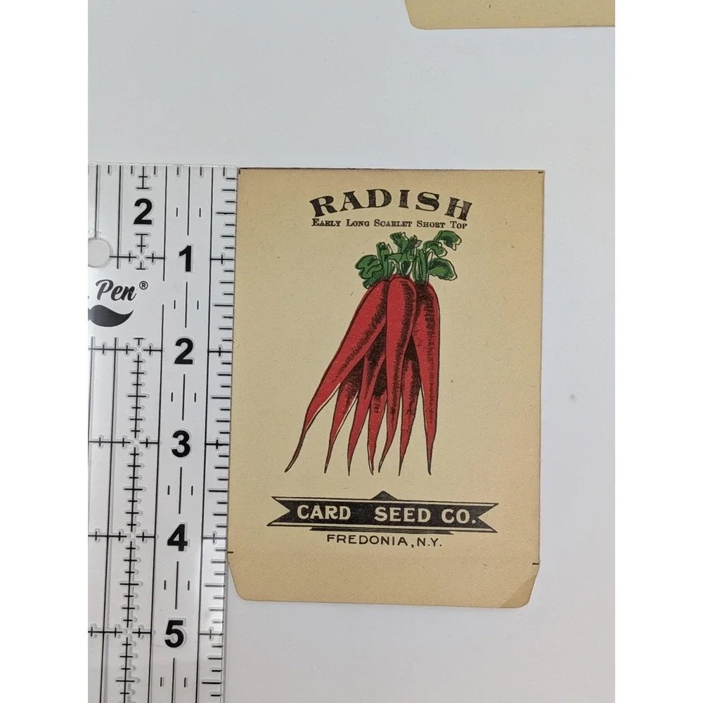 Lot of Six Card Seed Company Antique Seed Packets from Fredonia, N.Y. Farm Decor